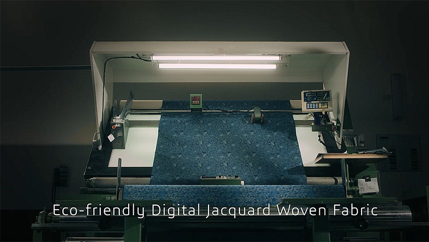 Eco-friendly Digital Jacquard Woven Fabric.